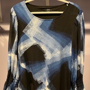 Alfani Size Medium Blue and Black Top